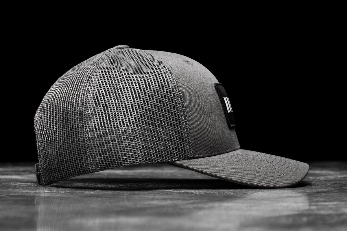 Nobull Curved-Brim Trucker Men's Hats Deep Grey | Australia (EZ1480)